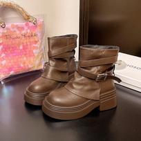 Women's Non-Tired Martin Boots - Comfortable Soft Elastic Trendy Non-slip Wear-resistant Petite Chic Hundred Outstanding 35