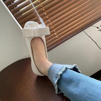 Women's Square Toe Loafers Flats Mary Jane Shoes Comfortable Faux Leather Loafers Shoes Dress Shoes Non-slip Casual Work Driving Shoes With Bow-Knot 36