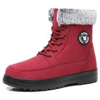 Women's Warm and Not Tired Feet Thick Sole Soft Elastic Comfortable Shock Absorption Waterproof Non-slip Casual High-top Snow Boots Cotton Shoes 36