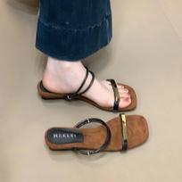 Korean Version of the New Women's Rhinestone Crystal Decoration Heightening Fashion Drag Sandals -Simple Style Fashion Elegant Shoes 35