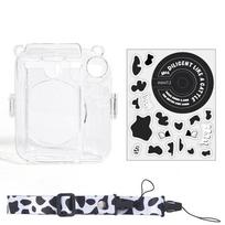 For Fujifilm Instax Mini 12 Transparent Camera Case Protective Carry Bag Cover with Shoulder Strap Storage Bag skaidri