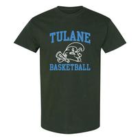 Tulane Green Wave Arch Logo Basketball T-Shirt - Forest 3XL