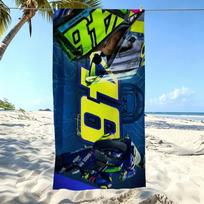 1 vnt. V-Valentino VR46 MotoGP Mikropluošto Paplūdimio Rankšluostis Greitai Džiūstantis Super Sugeriantis Be Smėlio Minkštas Ypač Didelis Vonios Baseino Rankšluostis 40X60CM
