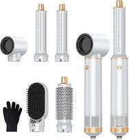 "5-in-1" plaukų stiliatorius su oro garbanojimo žnyplėmis, "Airstyler", plaukų džiovintuvas, terminis šepetys, glotninančių šepetėlių rinkinys, daugiafunkcinis stiliatorius, apvalus šepetys, šilto oro šepetys, plaukų modeliavimo prietaisai, plaukų džiovin