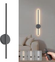 "Aipsun" sieninis akumuliatorinis šviestuvas su nuotolinio valdymo pulteliu, 10 000 mAh, 60 cm ilgio, antracito spalvos, 5 W, 360° kampu pasukamas svetainės kambario šviestuvas su šviesos pritemdymo ir laiko nustatymo funkcijomis, 3000 K - 6000 K, skirtas
