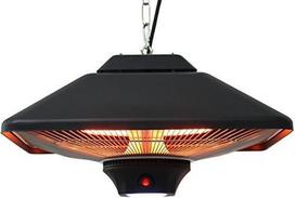 "Aktobis WDH-200LS" lubinis šildytuvas, balkono šildytuvas, palapinės šildytuvas (juodas + iki 2 000 W + LED lempa)