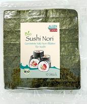 "Algae Shop" ekologiški sušių lapai Nori Gold Quality - 10 lapelių (25 g) | Yaki Roasted | Nori lapai / jūros dumblių lapai | Vegan, be glitimo, Premium