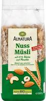 "Alnatura" ekologiški riešutų dribsniai su 17 % riešutų ir migdolais, 0,5 kg