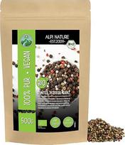 "Alpi Nature Peppercorns Colourful Organic", 500 g, spalvoti pipirai, juodi, balti, žali ir rausvi, pipirai sveiki