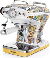 "Ariete Vintage Espresso 1389", espreso aparatas milteliams arba ESE padėkliukams, 1-2 puodeliai, kapučino antgalis, nerūdijančio plieno puodelių laikiklis, 15 barų, 850 W, Positano