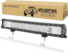 "Auxtings" 38/50/55,9 cm 216W/252W/288W/324W 3 eilių 7D LED darbo šviesa su prožektoriumi, DC 12V-24V 6000K ATV/ATV/UTV