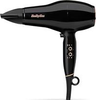 "BaByliss Pro Power" plaukų džiovintuvas - galingas 2300 W plaukų džiovintuvas, profesionalus salono kintamosios srovės variklis, "Anti-Frizz Ion" technologija, 3 temperatūros nustatymai ir 2 greičio lygiai, juodas, D5245E