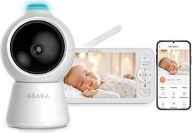 "Béaba Zen Smart AI", kūdikių vaizdo monitorius 3 in 1, 360° Full QHD 4 MP kamera, HD 720p ekranas, mobilioji programėlė, AI sukimosi aptikimas, naktinis matymas, naktinė šviesa, "Walkie Talkie", VOX, baltas
