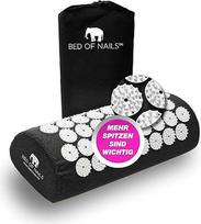 "Bed of Nails" originali akupresūrinė pagalvė, aukščiausios kokybės akupunktūrinė pagalvė su 2142 masažo pagalvių spygliais kaklo, pečių, nugaros skausmui malšinti, 38 x 15 x 10 cm, nešiojimo krepšys, juodos spalvos, Jet Black