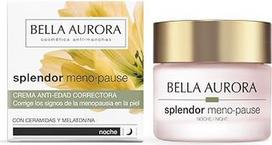 "Bella Aurora Splendor" menopauzės naktinis kremas, koreguojamasis kremas brandžiai odai, regeneruoja per naktį, mažina raukšles, suteikia stangrumo ir tankumo, su keramidais ir melatoninu, 50 ml