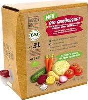 "Bio Gemüsesaft" 3L - "Direktsaft aus 8 Gemüsesäften" - "Ohne Sellerie" - Vegan - "Mit Tomate", "Karotte" ir "Roter Bete" - "Bag-in-Box