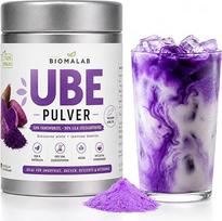 "Biomalab Ube Pulver" - 100 % natūralus Yamswurzel ir Lila Süßkartoffel - aukščiausios kokybės violetiniai Yam milteliai - veganiški, be gliuteno ir be cukraus - idealiai tinka Ube Latte, burbulinei arbatai ir užkandžiams (150 g)