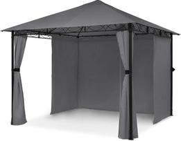 "Blumfeldt Mondo Pergola Party Tent Garden Tent Gazebo", dydis: 2,95 x 2,6 x 2,95 m (plotis x aukštis x gylis), 4 šoniniai skydai, EasyMount koncepcija, apsauga nuo oro sąlygų: UV / vėjo / lietaus apsauga, tamsiai pilka