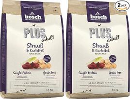 "Bosch HPC Plus" sausas maistas suaugusiems visų veislių šunims su stručiais ir bulvėmis, be grūdų, su vienu baltymu 1 x 2,5 kg (2 vnt.)