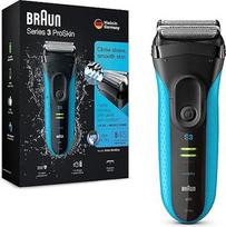 "Braun Series 3 ProSkin 3040s" elektrinis skustuvas su tiksliu kirptuvu, įkraunamas ir belaidis drėgnas ir sausas skustuvas vyrams, juodas / mėlynas
