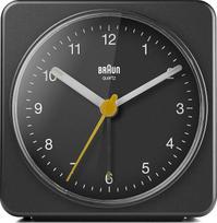 "Braun BC03B Classic" analoginis žadintuvas su snaudimo ir šviesos funkcija, tylus kvarcinis mechanizmas, "Crescendo" žadintuvas, juodas