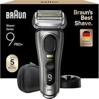 "Braun Series 9 Pro+ 9515s" elektrinis skustuvas vyrams su 5 "Pro" skutimosi elementais, ilgų plaukų kirptuvu "ProTrimmer", įkrovimo stotelė, 60 minučių veikimo laikas, drėgnas ir sausas, pagamintas Vokietijoje, iš tauriųjų metalų