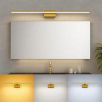 "Braytron" LED veidrodinė lempa Vonios veidrodinis šviestuvas Vonios kambario šviestuvas 60 cm 3CCT IP44 sieninis šviestuvas Juodas chromas / auksas 12 W 900 liumenų (auksas)