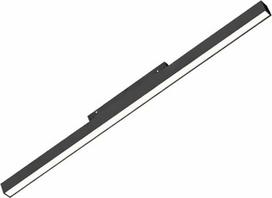 "Braytron" 48V LED magnetinis bėgių apšvietimas, linijinis, 3CCT, 3000K-6000K, CRI≥95, 120° platus spindulys, aliuminio juoda, magnetinis bėgių apšvietimas, skirtas 48V bėgių sistemai, svetainei ir biurui (18 W)