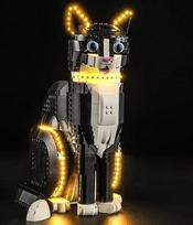 "BRIKSMAX" LED lemputė, skirta "Lego" juodai baltam katinui 21349 - suderinama su "Lego Ideas" kaladėlių modeliu - be "Lego" rinkinio