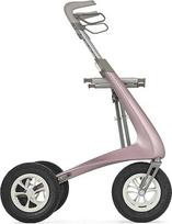 "byACRE Carbon Overland/All Terrain Carbon Rollator" / smūgius sugeriančios didelės pneumatinės padangos / 6,7 kg lengvas / sulankstomas su sėdyne (rožinis auksas)