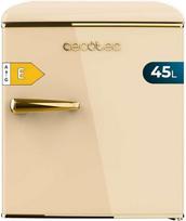 "Cecotec Bolero CoolMarket TT Origin 45" nedidelis retro stalinis šaldytuvas 45 l, smėlio spalvos E. 55 cm aukščio ir 44,7 cm pločio, E energinio naudingumo klasės, su ledo dėže ir chromuota rankena, smėlio spalvos