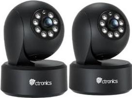 "Ctronics" 2.5K 4MP vidinė WiFi stebėjimo kamera, automobilio sekimas, 5G/2.4GHz WiFi, 355°/120° PTZ, 8 iš anksto nustatytos padėtys, kompiuteris / programėlė, 128GB TF/NVR/Cloud, spalvotas naktinis matymas, dvipusis garsas (2 vnt.)
