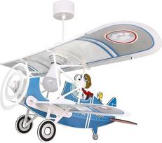 "Dalber" vaikų kambario šviestuvas, vaikiškas šviestuvas, pakabinamas šviestuvas, lubų šviestuvas, vaikų kambarys, lėktuvas "Snoopy", 54302, E27 15 W LED