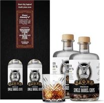 "Deer Jimmy's DIY" dovanų rinkinys 2 buteliai ir 1 stiklinė - pasigaminkite savo viskį su ąžuolo mediena iš Škotijos Speyside ir romo statinių - gilus brandinimas statinėse bet kokiam alkoholiui - dovana vyrams