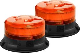 "Dinfu" 2 x švyturėlio akumuliatorius, 12 V LED įspėjamosios šviesos magnetas ir 9 mirksinčios šviesos režimai su USB kabeliu ir automobilio įkrovimo laidu automobiliui, sunkvežimiui, traktoriui, golfo vežimėliui, krautuvui, UTV priekabai, visureigiui, J-