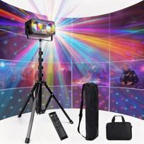 "Disco Light" su trikoju, "6-in-1" LED "Disco" šviesa, vakarėlių šviesa, muzikos valdoma nuotolinio valdymo pulteliu ir garso valdymu, "Disco" šviesa vakarėlių apšvietimui, gimtadieniams, Kalėdoms ir renginiams