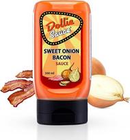 "Dollie Sauce" saldžiųjų svogūnų su šonine, olandiškas padažas kepsniams, griliui, mėsainiams, sumuštiniams, įdarui, kreminis padažas su saldžiaisiais svogūnais ir geriausiu skrudintos šoninės skoniu, 300 ml