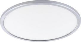 "EGLO Campaspero" 2 LED lubų šviestuvas, plokščias lubų šviestuvas, reguliuojamas nuotolinio valdymo pulteliu, vonios kambario lubų šviestuvas, vonios kambario šviestuvas, pagamintas iš sidabro spalvos plastiko, šiltos baltos/šaltos baltos spalvos, IP44,