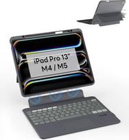 "eip" klaviatūros dėklas "iPad Pro 13" M5/M4, magnetinė nuimama klaviatūra su patentuotais trumpaisiais klavišais, reguliuojamu stovu, 7 spalvų apšvietimu [Netinka "Pro 12.9" 3-6] [Netinka "Air 13"]
