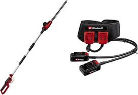 "Einhell" akumuliatorinės teleskopinės gyvatvorių žirklės GC-HH 18/45 Li T-Solo Power X-Change (18 V, 41 cm pjovimo ilgis, pasukama pagrindinė rankena, metalinė pavara, variklio galvutė pakreipiama 7 kryptimis, įskaitant akumuliatoriaus diržą, be