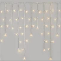 "EMOS LED Icicle Fairy Lights", 5 m kalėdinės pasakų lemputės + 5 m kabelis, 8 šviesos režimai, nuotolinio valdymo pultas ir maitinimo šaltinis su laikmačiu, 300 šviesos diodų, IP44, skirtos naudoti patalpose ir lauke, šiltai baltos spalvos