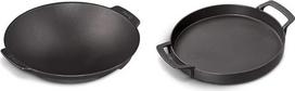 "Enders Switch Grid Wok", juoda, pagaminta iš tvirto, emaliuoto ketaus ir "Switch Grill Pan", ketaus, dujinis grilis su grotelių sistema