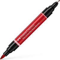 "Faber-Castell Art & Graphic Pitt Artist Pen" dvigubas rašiklis indišku rašalu, tamsiai raudonos spalvos, skirtas menui, amatams, piešimui, eskizavimui, namams, mokyklai, universitetui, spalvinimui