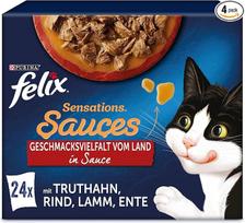 "Felix Sensations Sauces" drėgnas kačių maistas, 4 arba 6 pakuotės