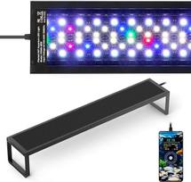 "fishkeeper" 6 eilių WRGB LED akvariumo apšvietimas, 24/7 režimas su 1 mygtuko sinchronizavimo ir atminties funkcija, akvariumo lempa su "pasidaryk pats" laikmačiu (1 min.) ir 1 % pritemdymu bei 9 spalvomis, programuojama viso spektro akvariumo šviesa