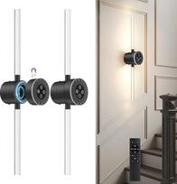 "FRIDEKO HOME" belaidis LED sieninis šviestuvas, reguliuojamas lietimu, 6000 mAh akumuliatoriaus sieninis šviestuvas, įkraunamas per USB-C, reguliuojamas ryškumas ir spalvų temperatūra, juodas sieninis šviestuvas miegamajam, veidrodžiui, vonios kambariui