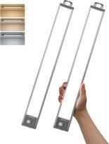 "GOODEA" 44,5 cm "Under-Unit Light" virtuvės LED spintelės apšvietimas - 4500 mAh baterijos judesio jutiklio šviesa - 3 spalvų reguliuojamas apatinės spintelės apšvietimas Magnetinė LED juosta virtuvės spintelės biurui RV [2 komplektas]