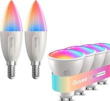 "Govee GU10" ir "E14 Smart LED Glühbirnen Combo" su "Matter", "Alexa" ir "Google Assistant", RGBWW dimmbar