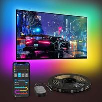 "Govee" LED televizoriaus apšvietimas 4,6 m, RGBIC LED juosta, skirta 70-80 colių televizoriams, valdoma per "Bluetooth" ir "Wi-Fi", veikia su "Alexa" ir "Google Assistant", 11 muzikos režimų, 219+ scenų režimų