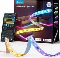 "Govee" LED šviesos juosta 2 Pro 5 m, išmanioji RGBIC su balta šviesa, LED juosta veikia su "Matter", "Alexa" ir "Google Assistant", "pasidaryk pats" spalva, programėlės valdymas su muzikos sinchronizavimu, skirta svetainei, miegamajam